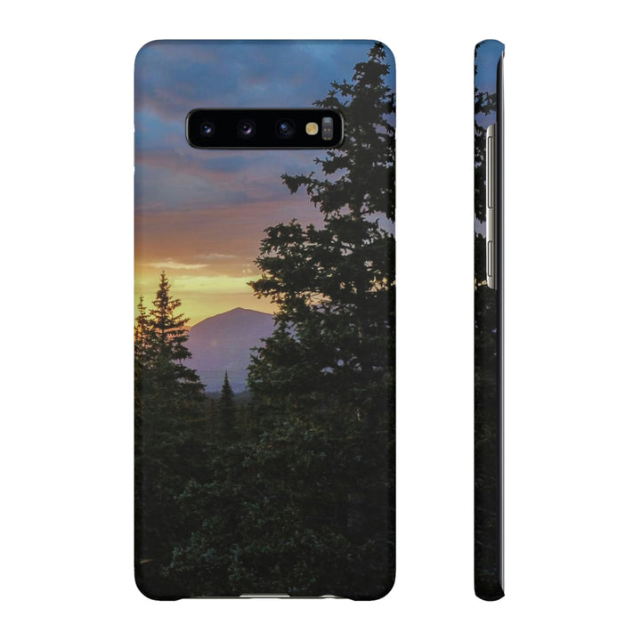 Rainy Sunset Through the Trees - Phone Case