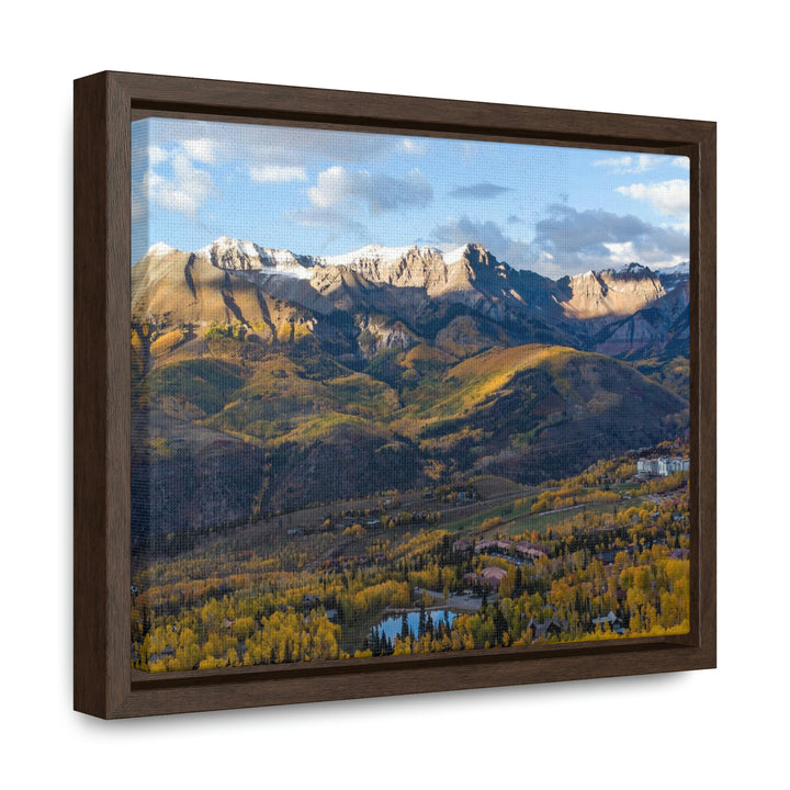 Glowing Mountainside - Canvas with Frame