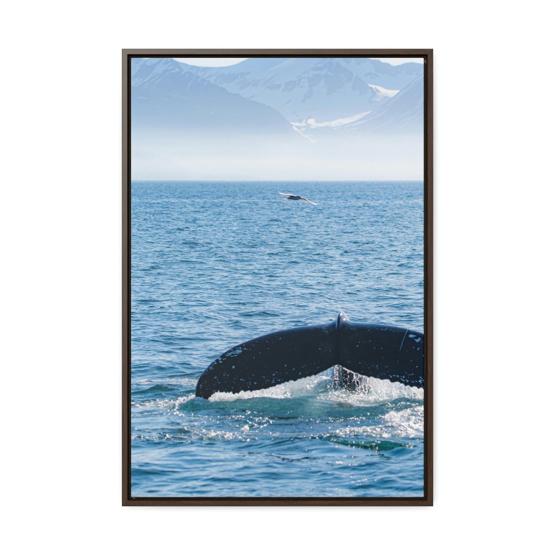 A Whale and A Mountain - Canvas with Frame