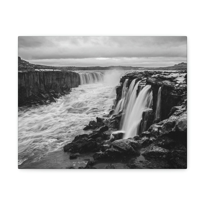 Selfoss in Black and White - Canvas