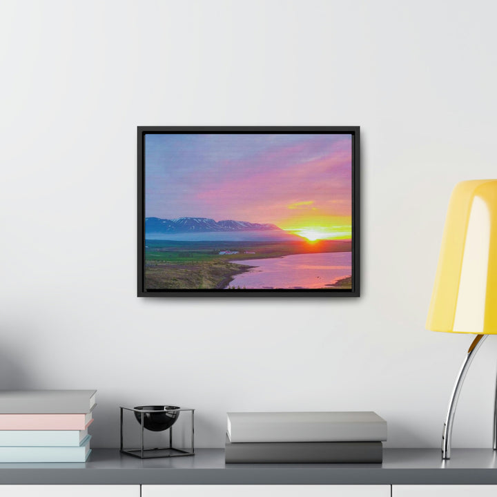 Sunset Over the Fjord Part 2 - Canvas with Frame