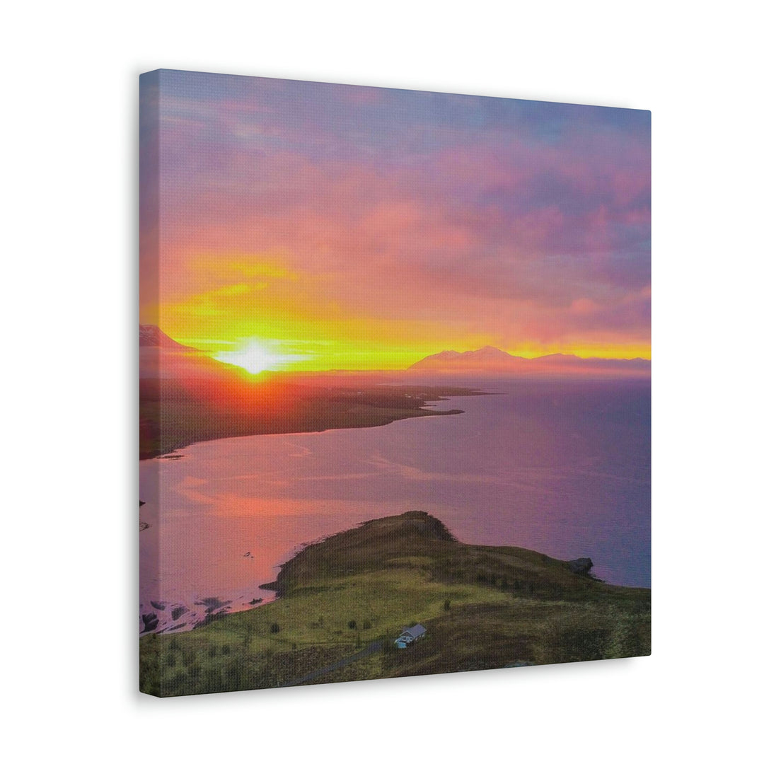 Sunset Over the Fjord Part 1 - Canvas