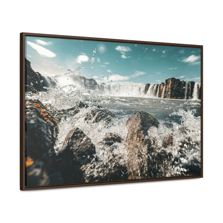 Goðafoss Splash - Canvas with Frame