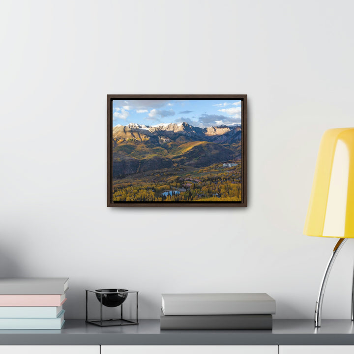 Glowing Mountainside - Canvas with Frame