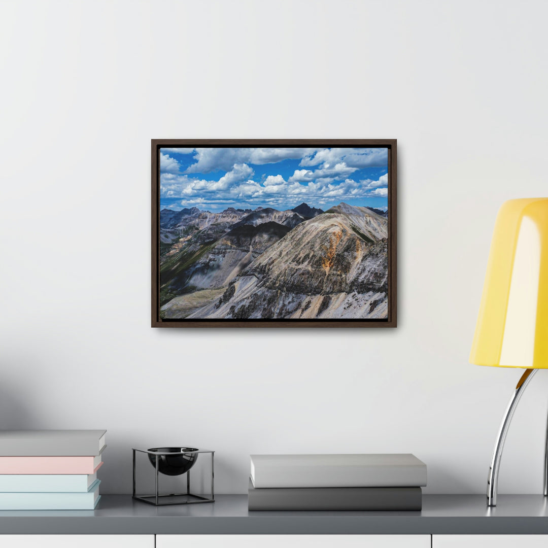 Imogene Pass From the Air - Canvas with Frame