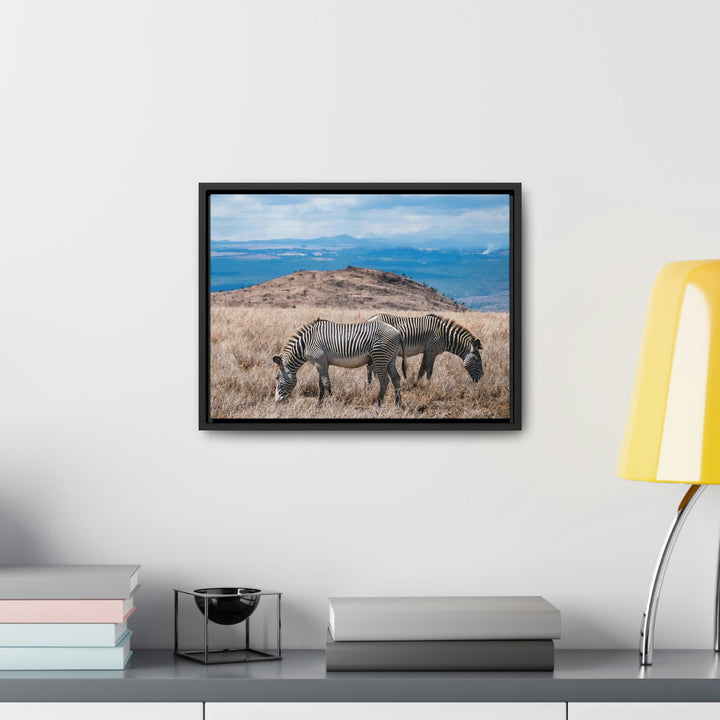 Zebra-Striped Expanse - Canvas With Frame