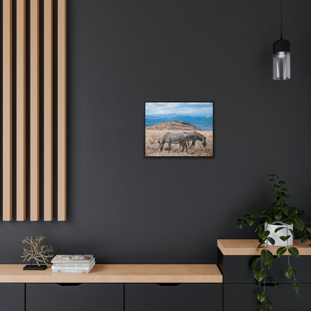 Zebra-Striped Expanse - Canvas With Frame