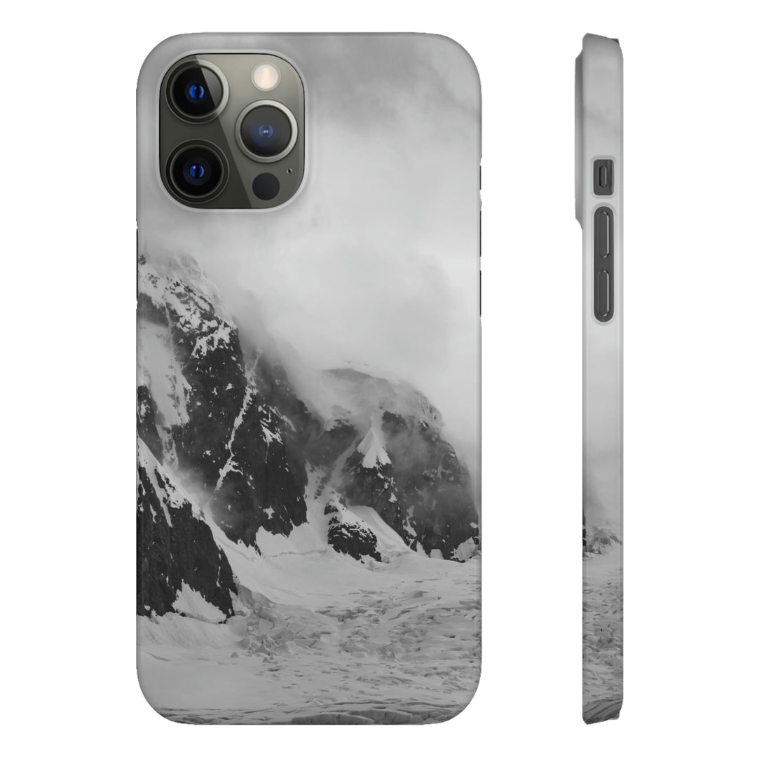 The Mist Descends in Black and White - Phone Case