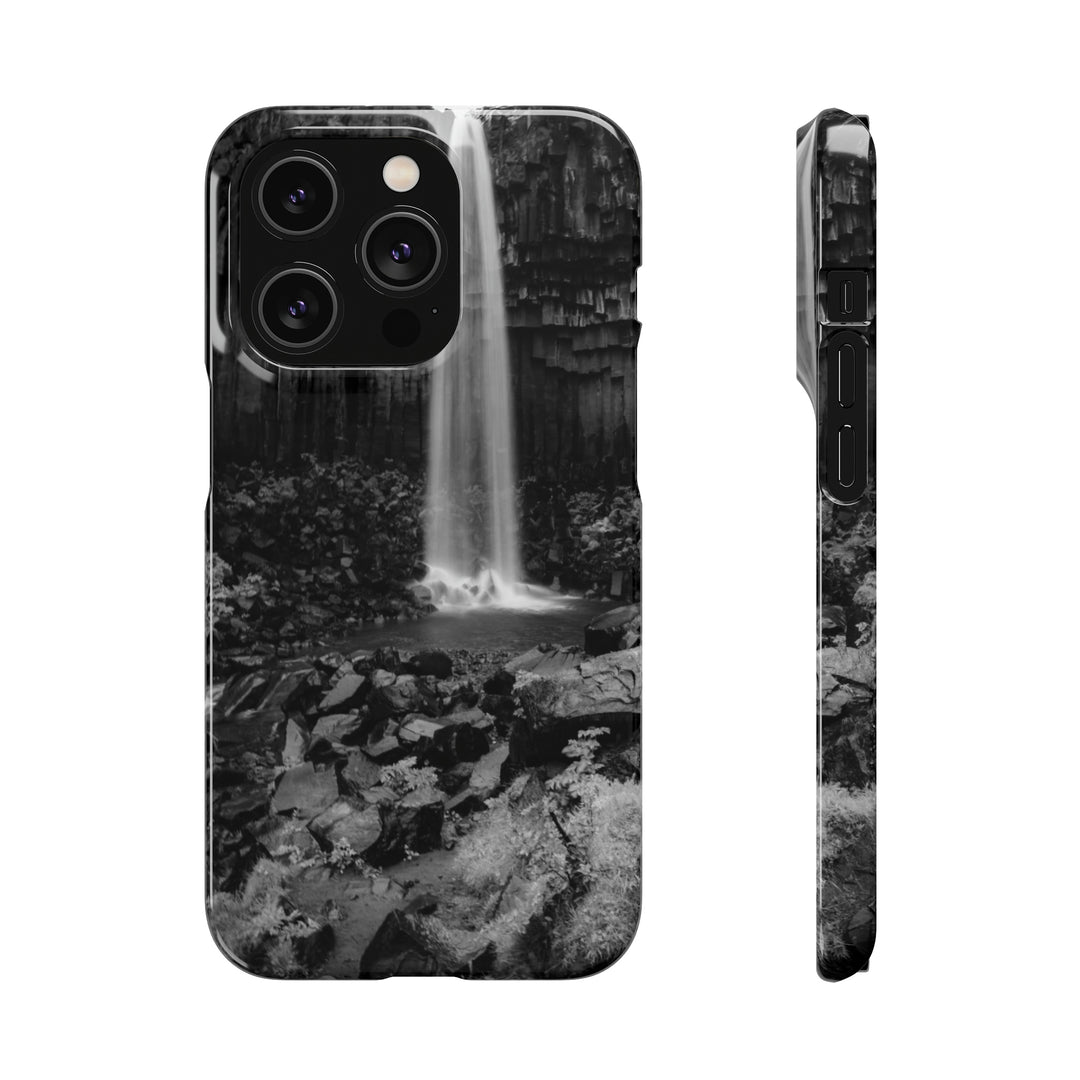 Svartifoss in Black and White - Phone Case