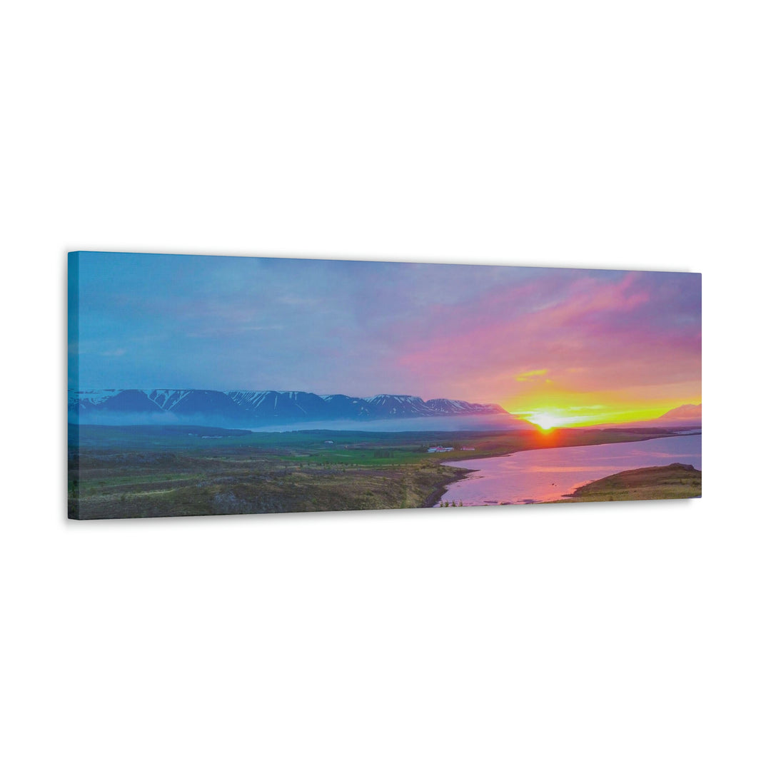 Sunset Over the Fjord Part 2 - Canvas