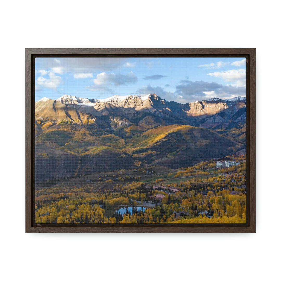 Glowing Mountainside - Canvas with Frame