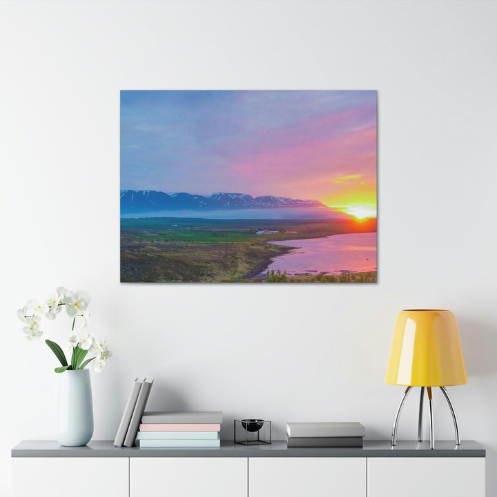 Sunset Over the Fjord Part 2 - Canvas