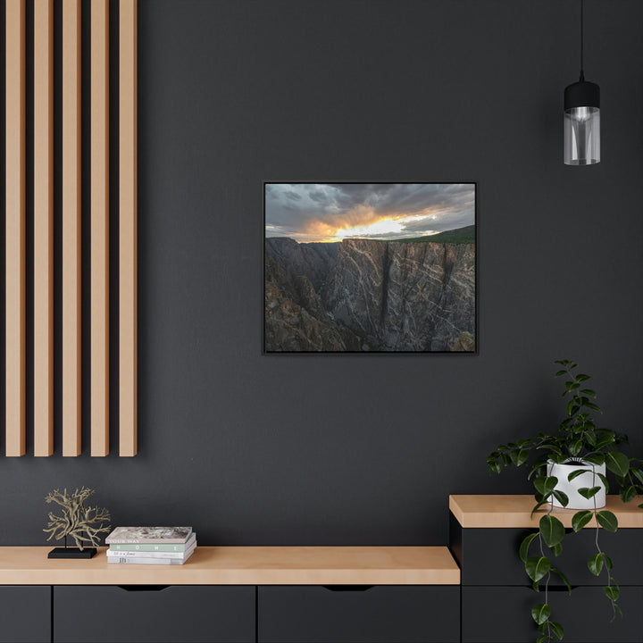 Painted Wall at Sunset Part 1 - Canvas with Frame