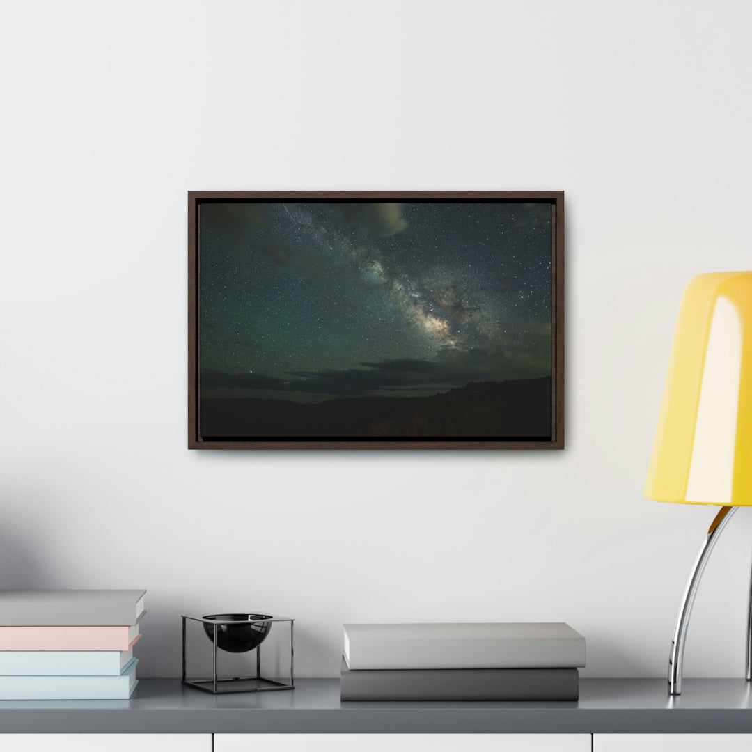 Milky Way Through the Clouds Part 2 - Canvas with Frame