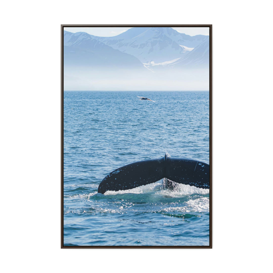 A Whale and A Mountain - Canvas with Frame