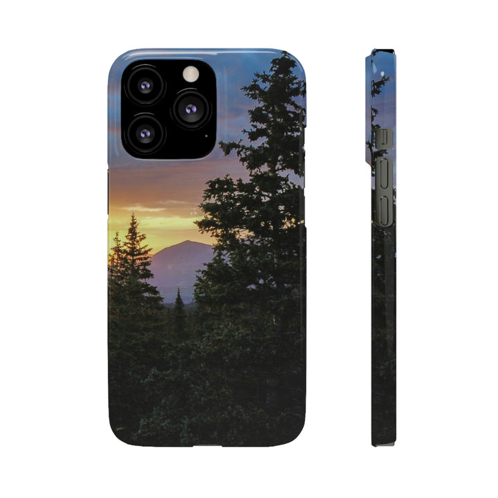 Rainy Sunset Through the Trees - Phone Case