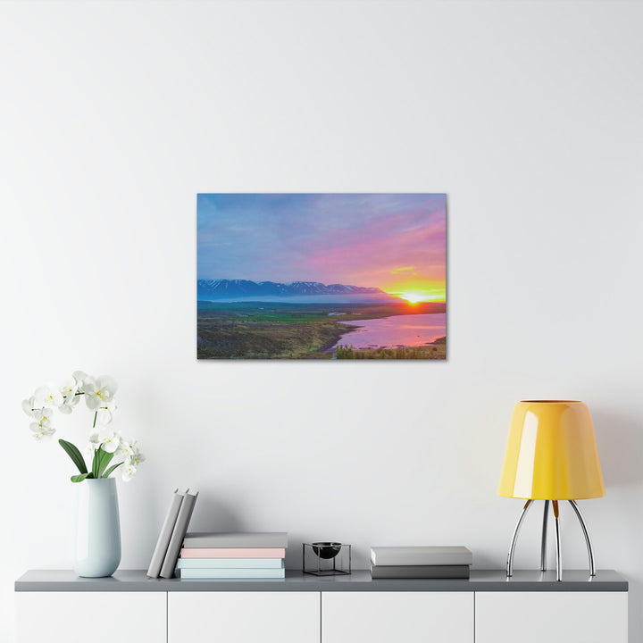 Sunset Over the Fjord Part 2 - Canvas