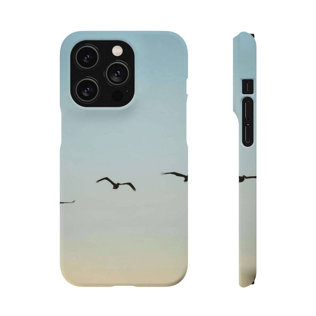 Brown Pelicans in Flight - Phone Case