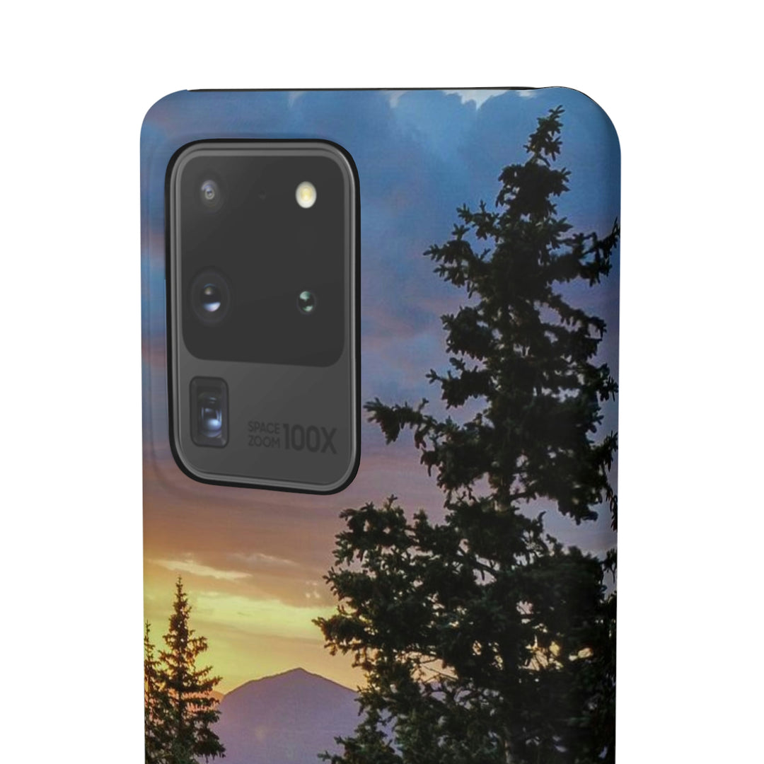 Rainy Sunset Through the Trees - Phone Case