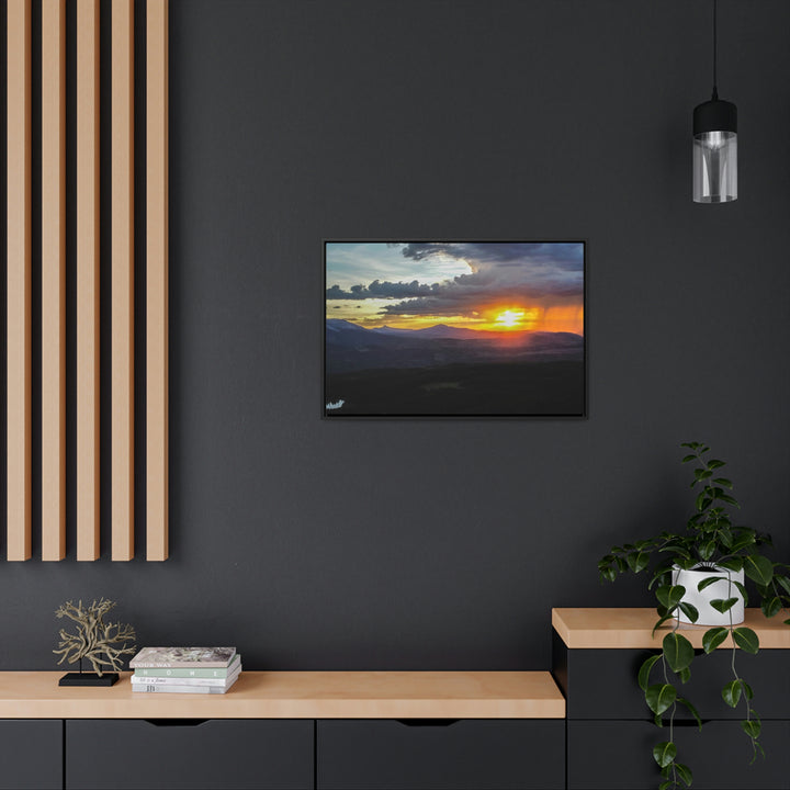 Rainy Sunset - Canvas with Frame