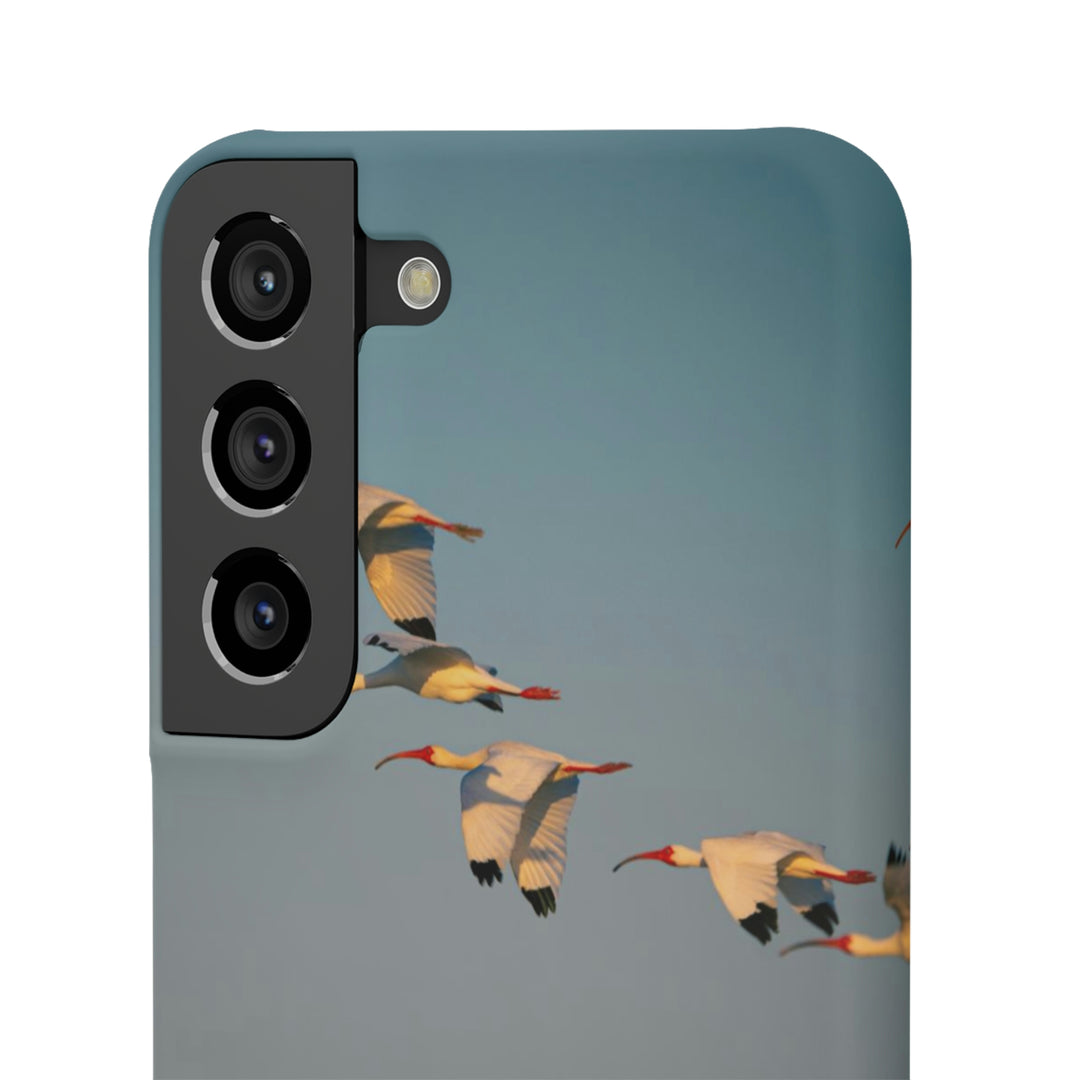 White Ibis in Flight - Phone Case