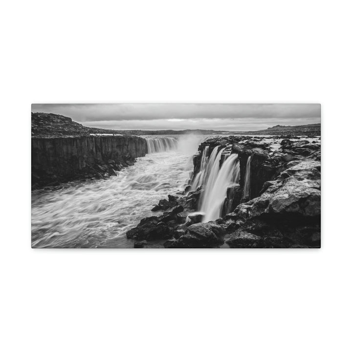 Selfoss in Black and White - Canvas