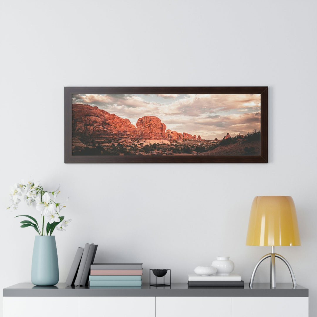 A Desert Sunset - Framed Print - Visiting This World