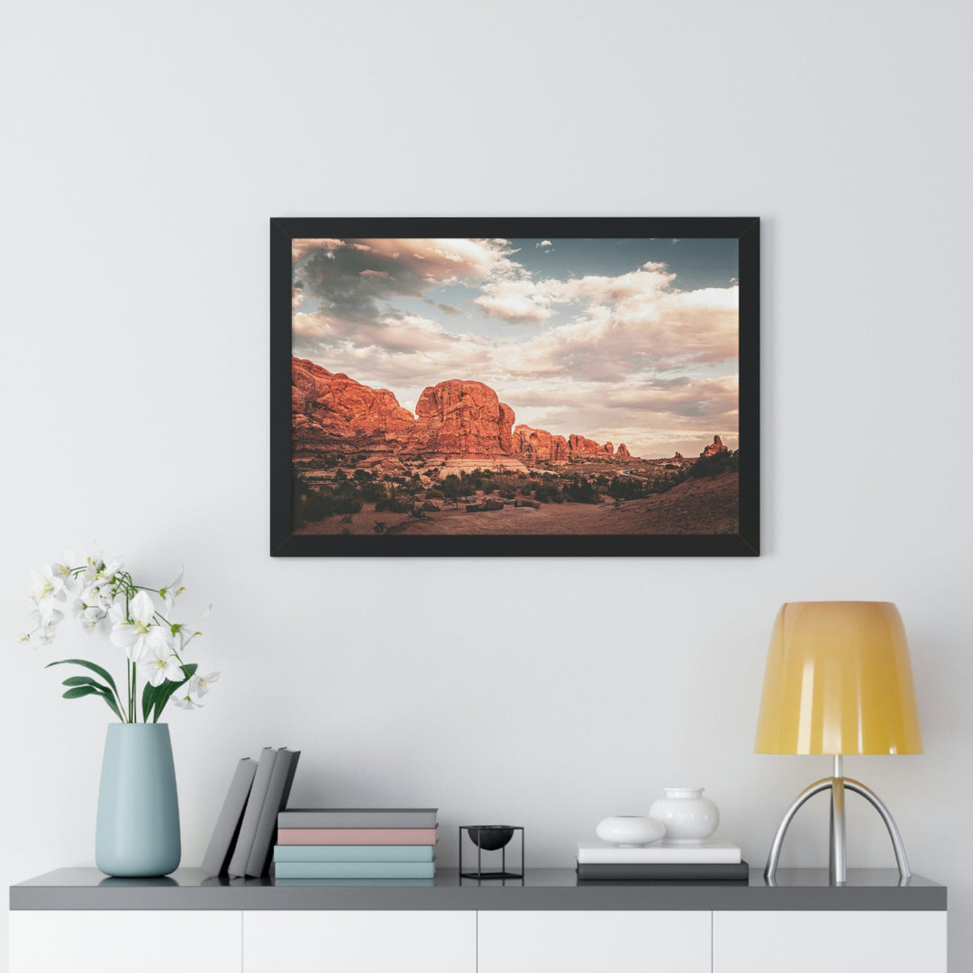 A Desert Sunset - Framed Print - Visiting This World