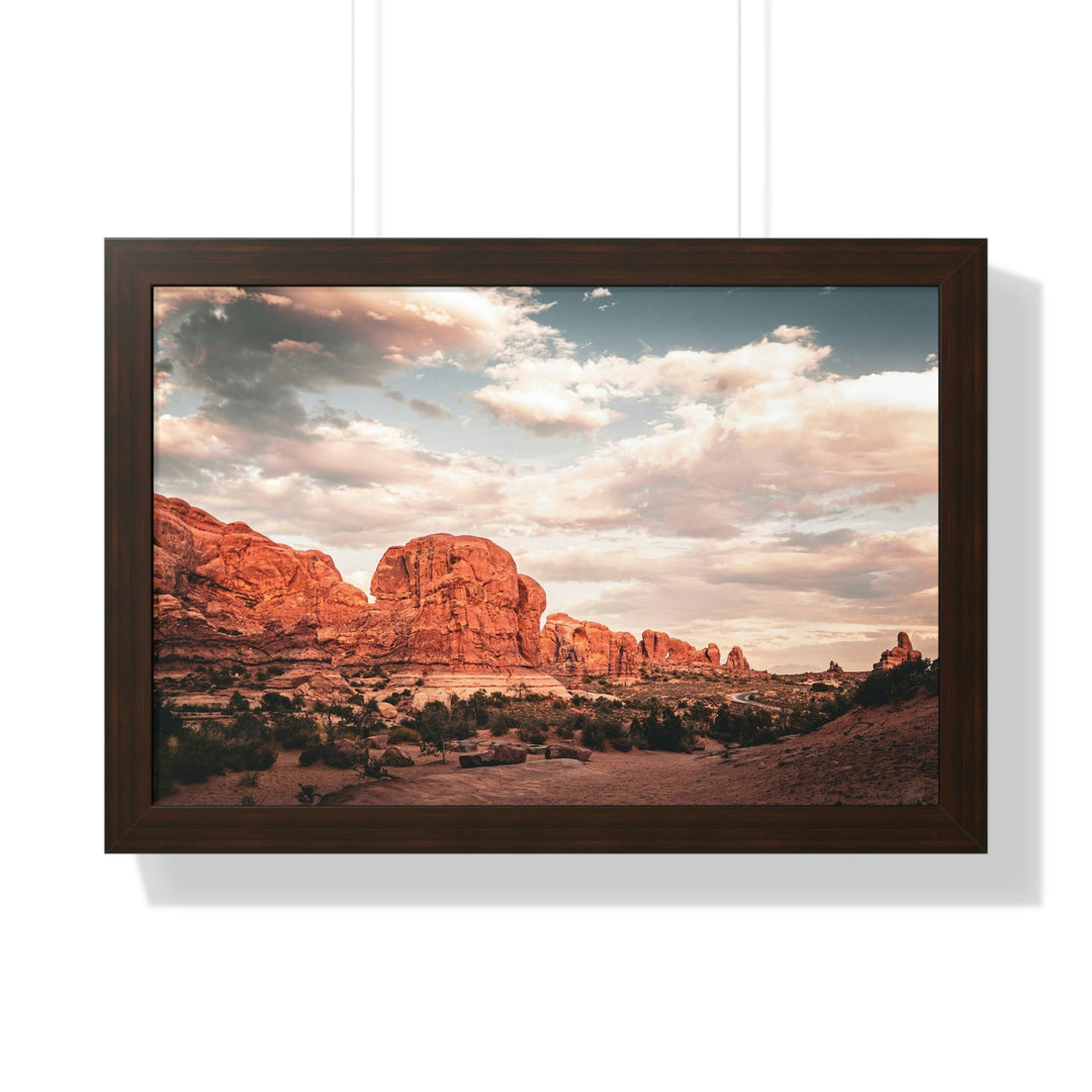 A Desert Sunset - Framed Print - Visiting This World