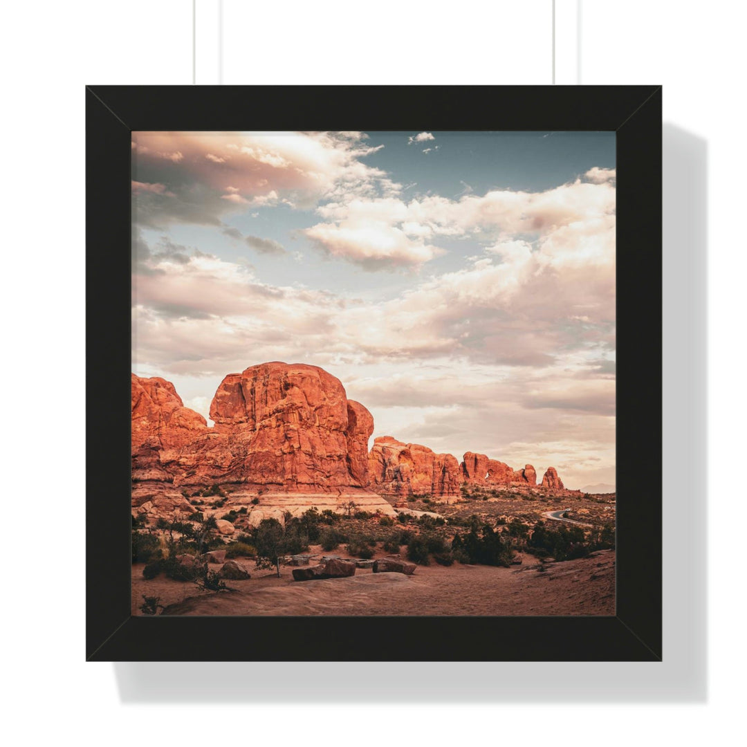 A Desert Sunset - Framed Print - Visiting This World