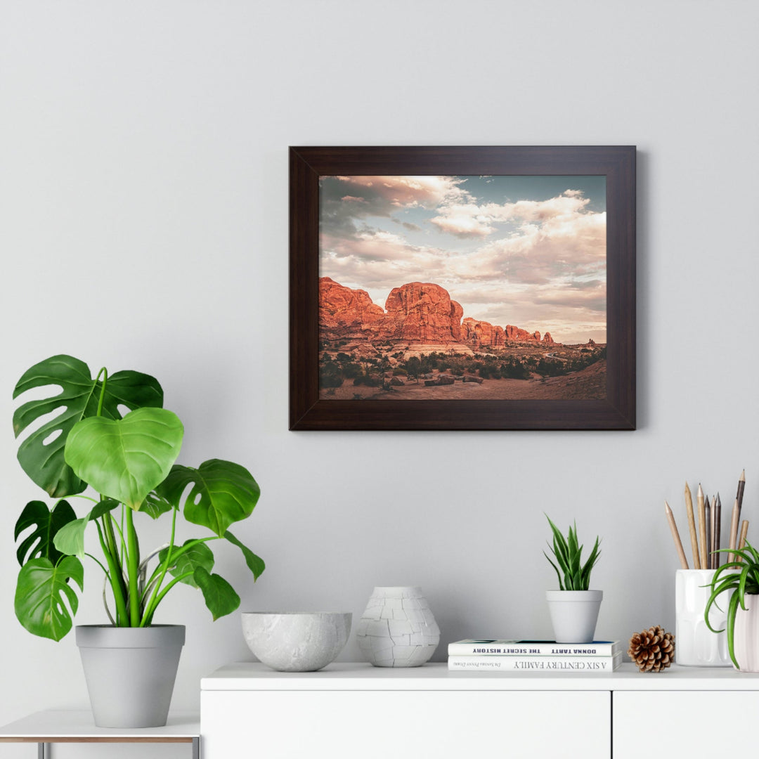 A Desert Sunset - Framed Print - Visiting This World