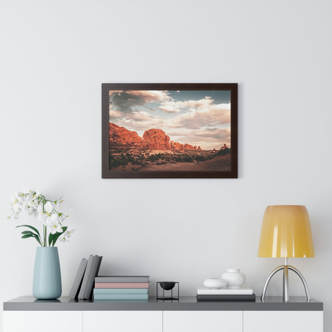 A Desert Sunset - Framed Print - Visiting This World