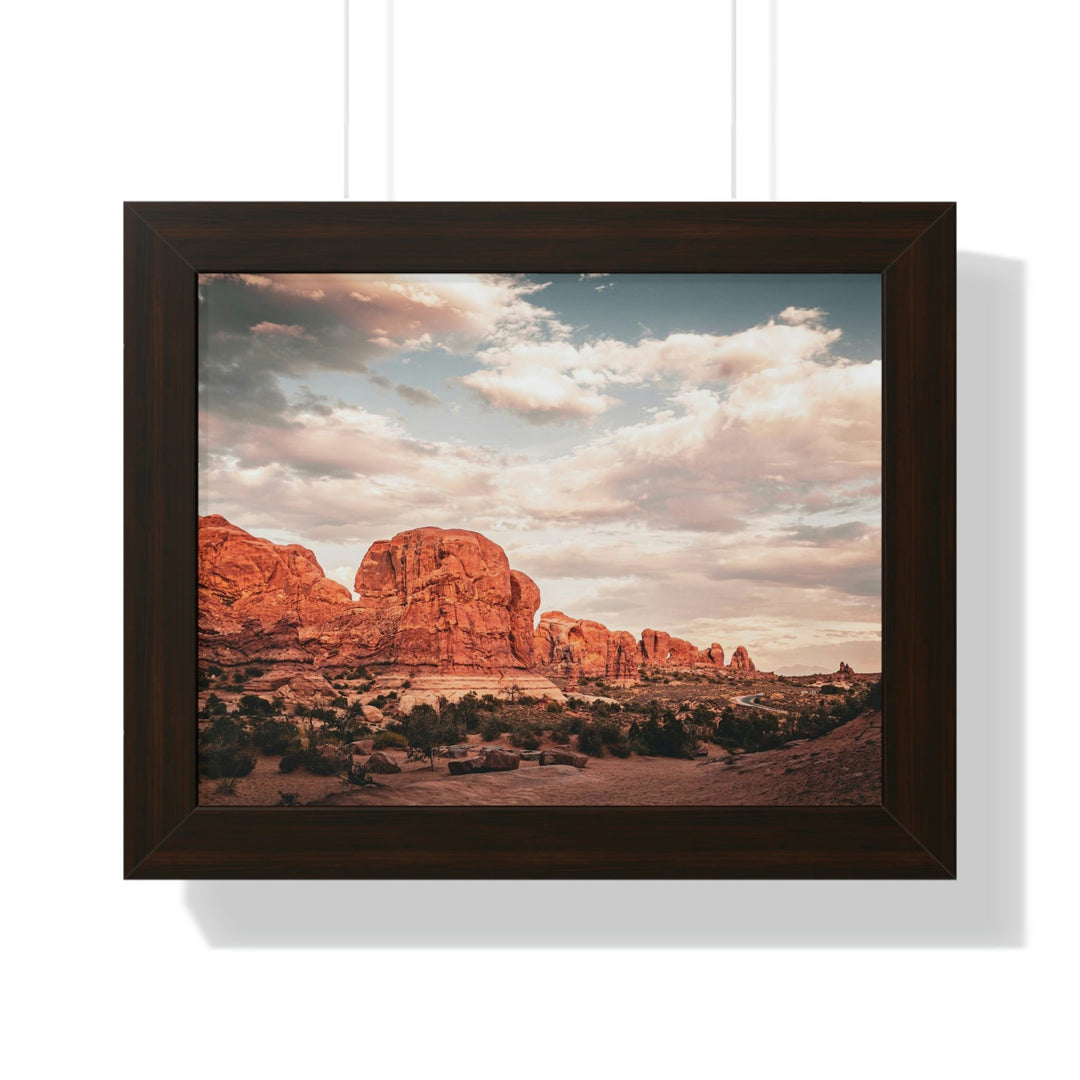 A Desert Sunset - Framed Print - Visiting This World