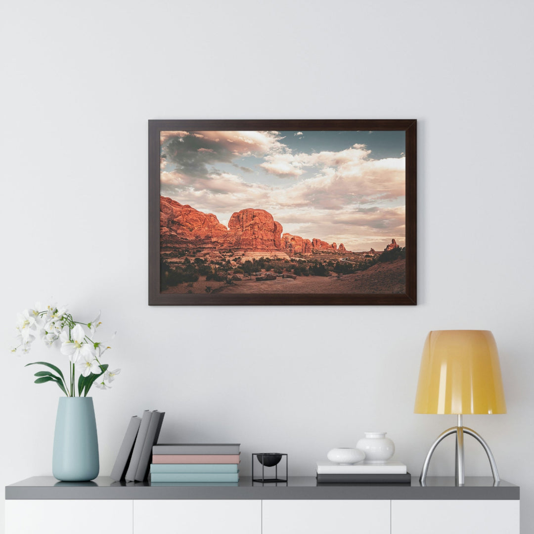 A Desert Sunset - Framed Print - Visiting This World