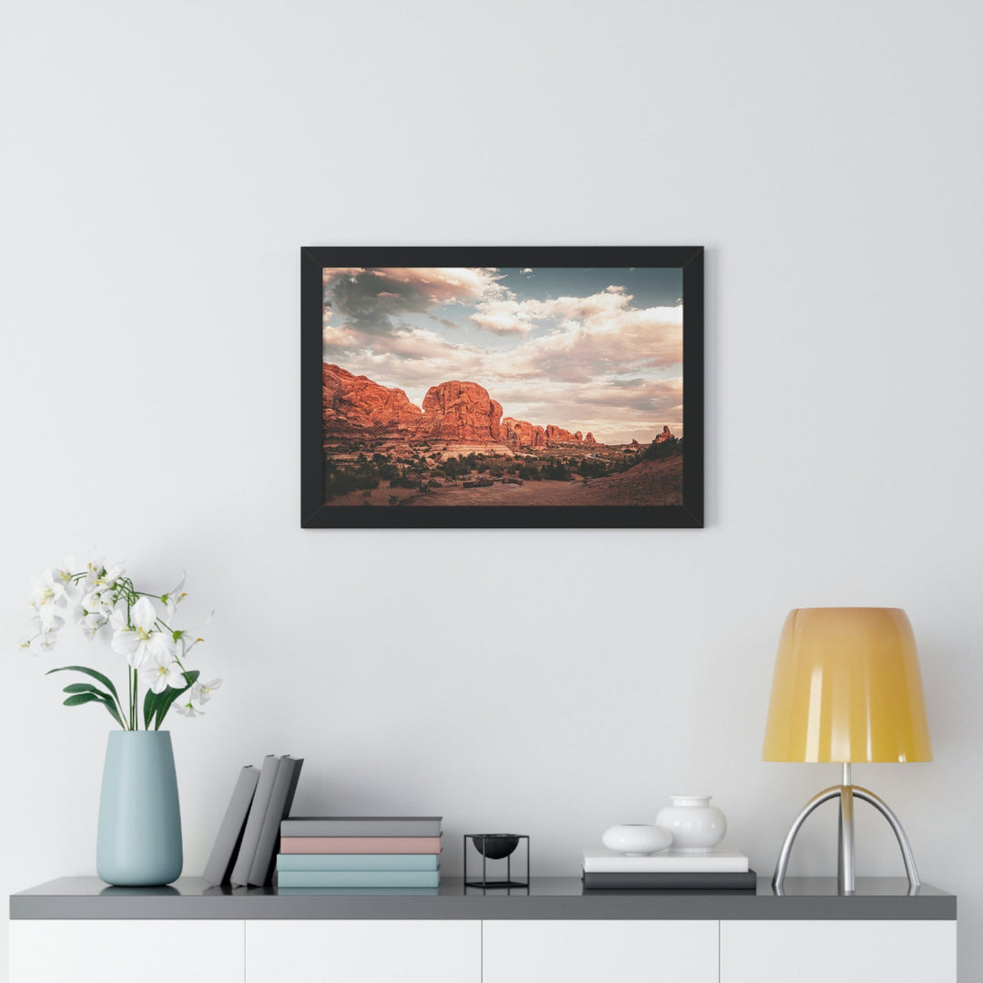 A Desert Sunset - Framed Print - Visiting This World