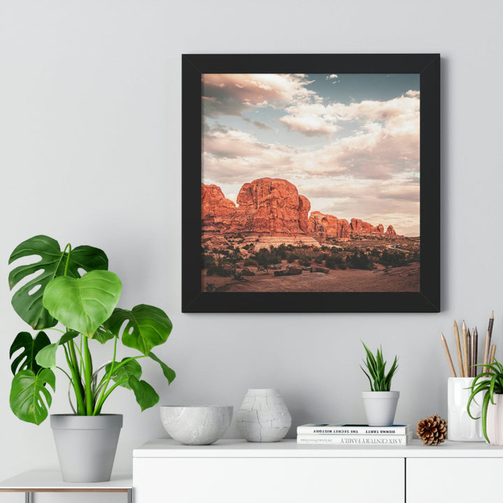 A Desert Sunset - Framed Print - Visiting This World