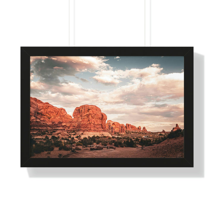 A Desert Sunset - Framed Print - Visiting This World