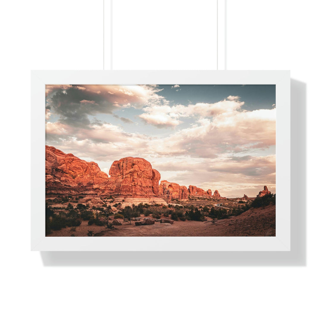 A Desert Sunset - Framed Print - Visiting This World