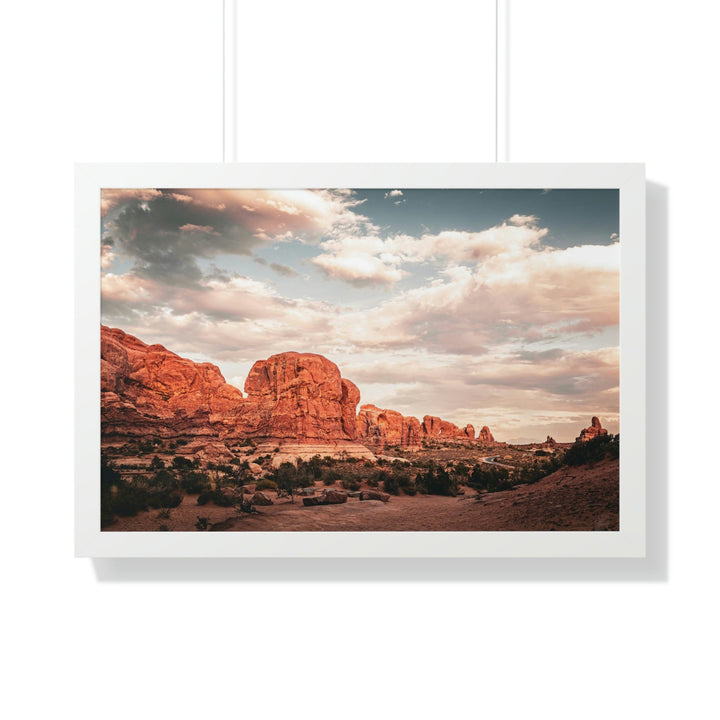 A Desert Sunset - Framed Print - Visiting This World