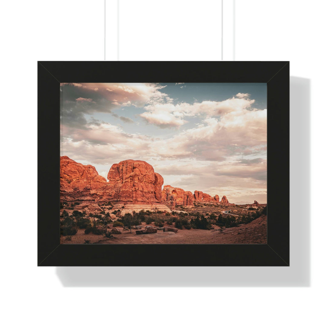 A Desert Sunset - Framed Print - Visiting This World