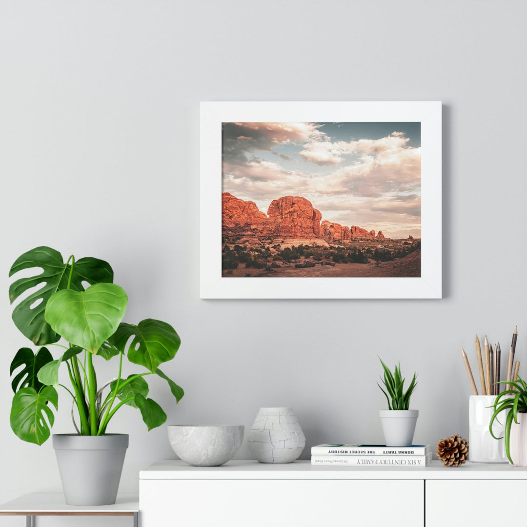 A Desert Sunset - Framed Print - Visiting This World