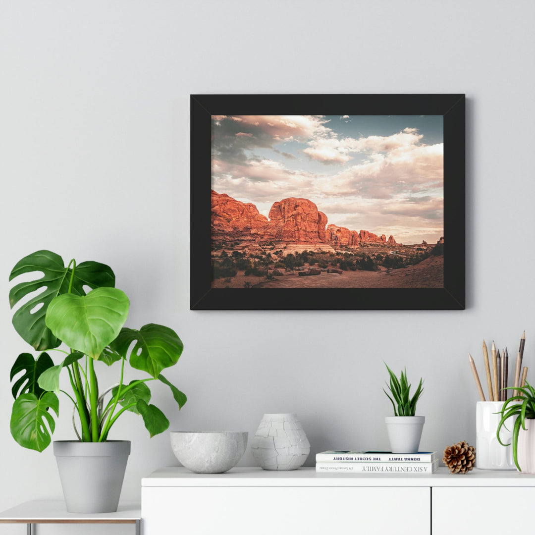 A Desert Sunset - Framed Print - Visiting This World