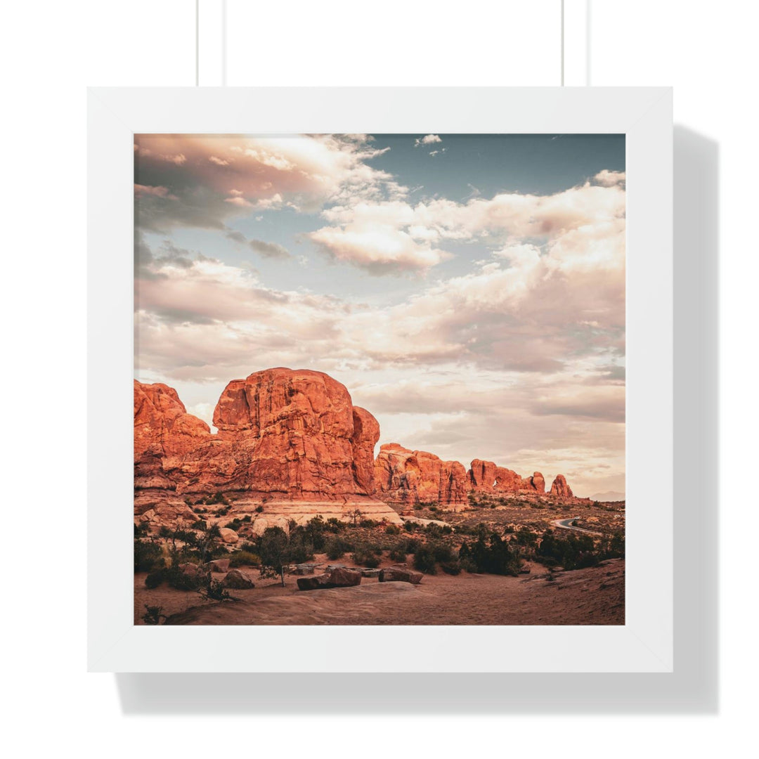 A Desert Sunset - Framed Print - Visiting This World