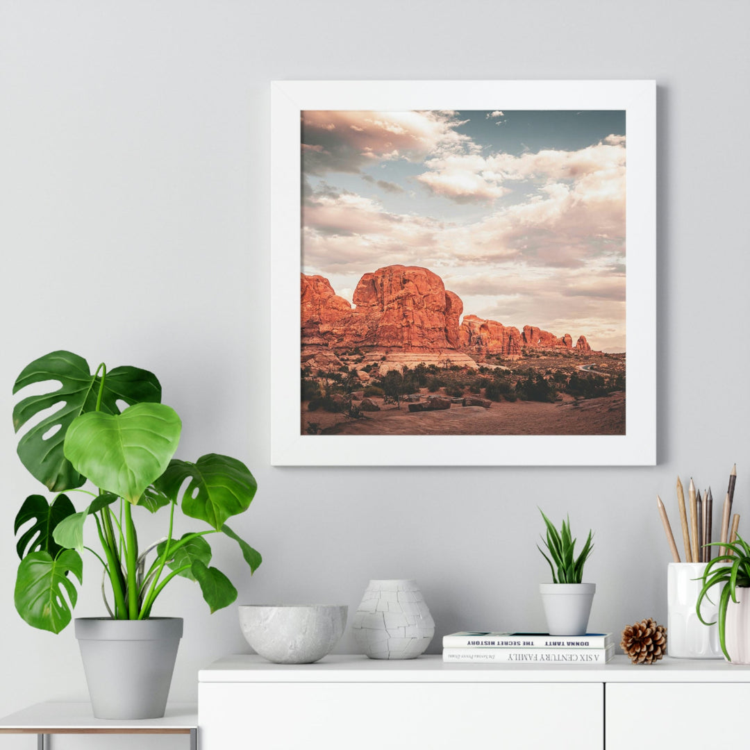 A Desert Sunset - Framed Print - Visiting This World