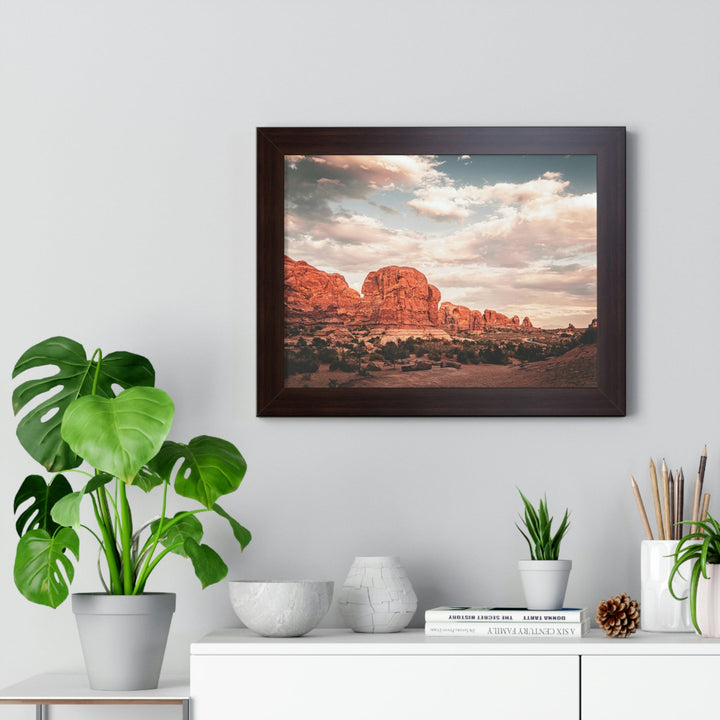 A Desert Sunset - Framed Print - Visiting This World