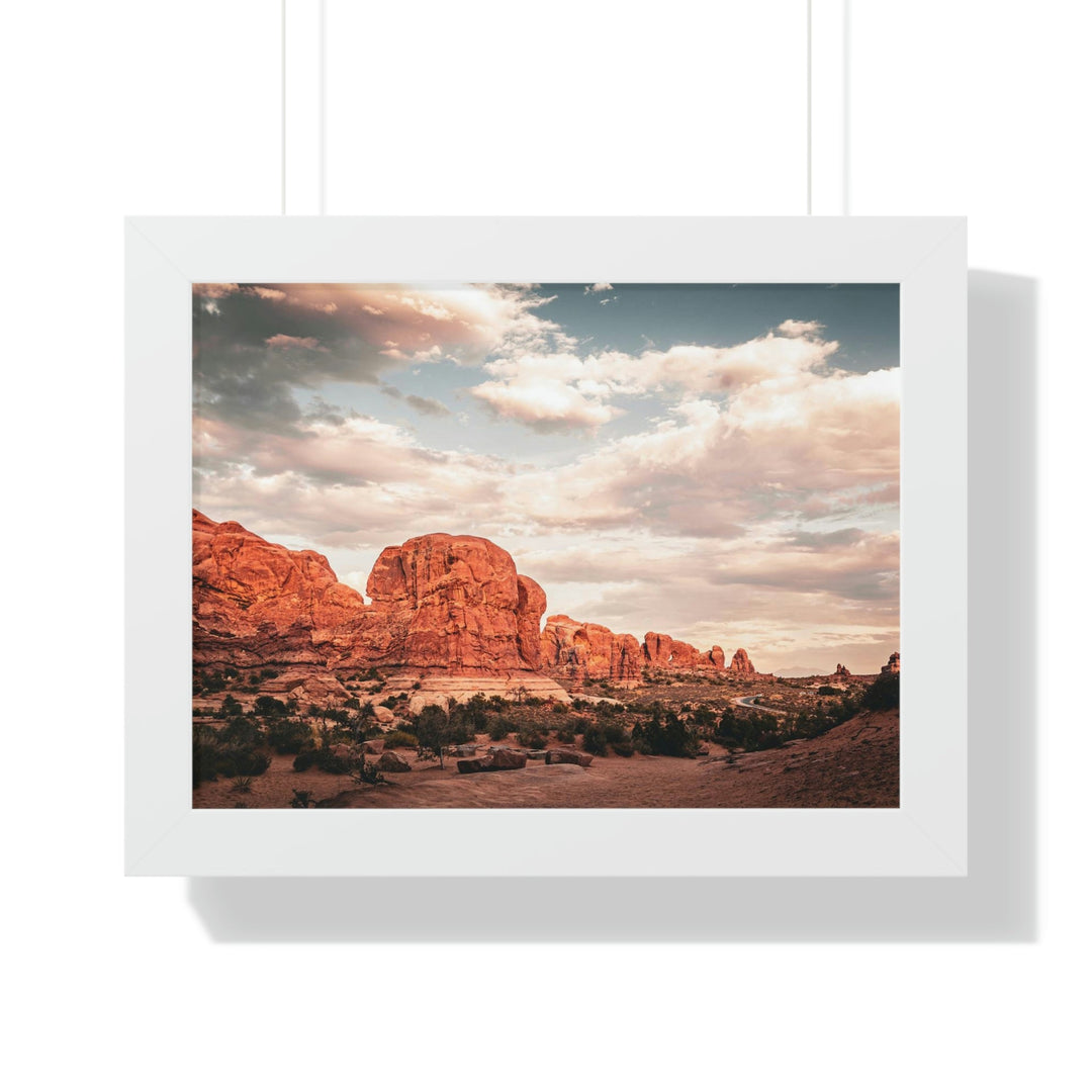 A Desert Sunset - Framed Print - Visiting This World