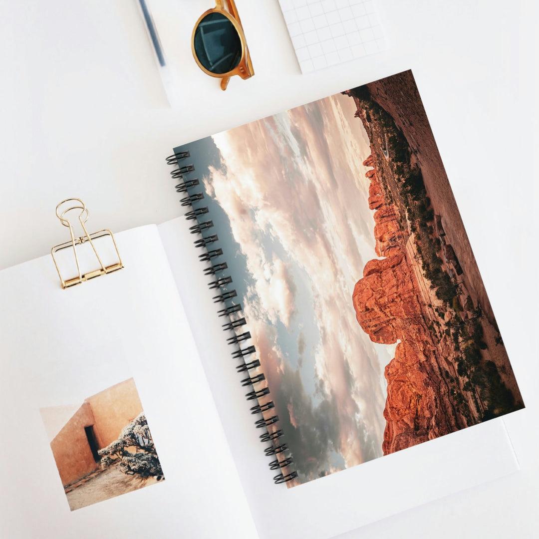 A Desert Sunset - Spiral Ruled Line Notebook - Visiting This World