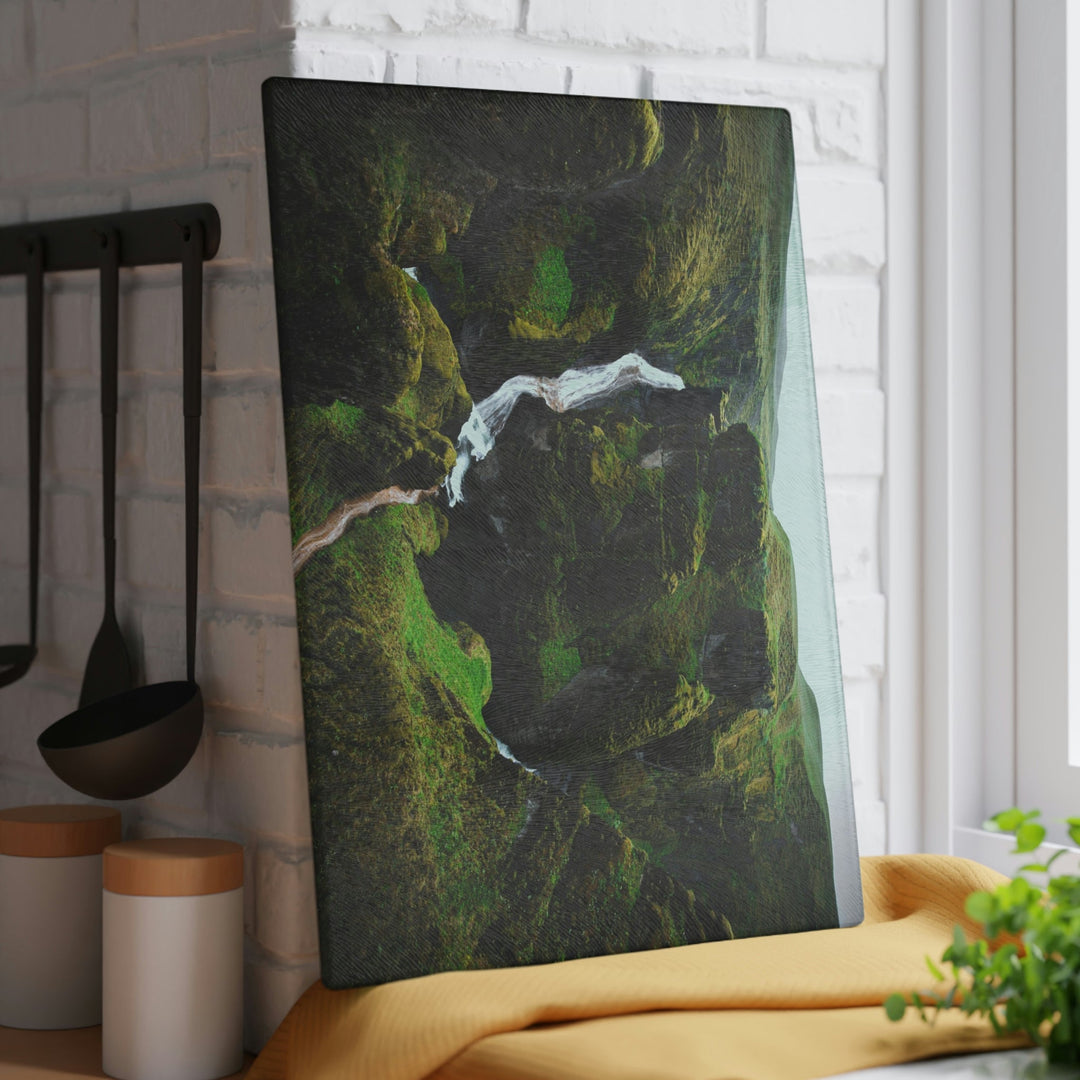 A Green Dream - Glass Cutting Board - Visiting This World