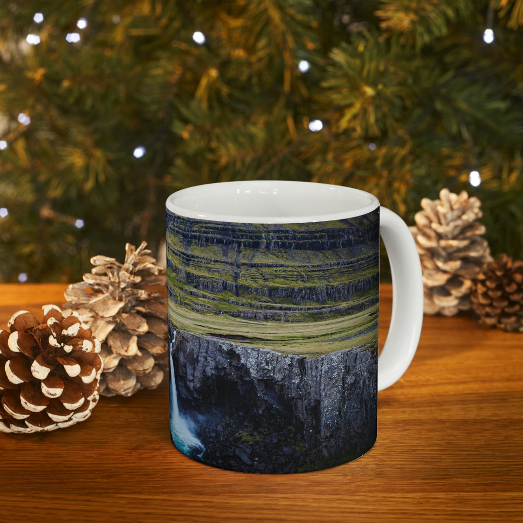 A Remote Waterfall - Ceramic Mug 11oz - Visiting This World