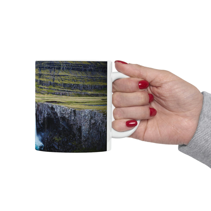 A Remote Waterfall - Ceramic Mug 11oz - Visiting This World